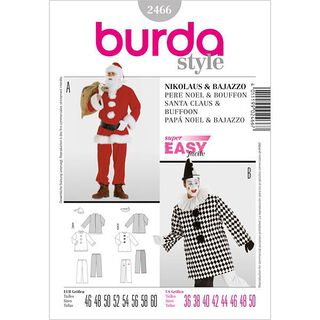 Costume da babbo natale / pagliaccio, Burda 2466, 