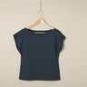 Jersey di cotone rigato lurex – blu notte/argento,  thumbnail number 5