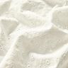Batista di cotone ricami a giorno fiorellini – bianco lana,  thumbnail number 3