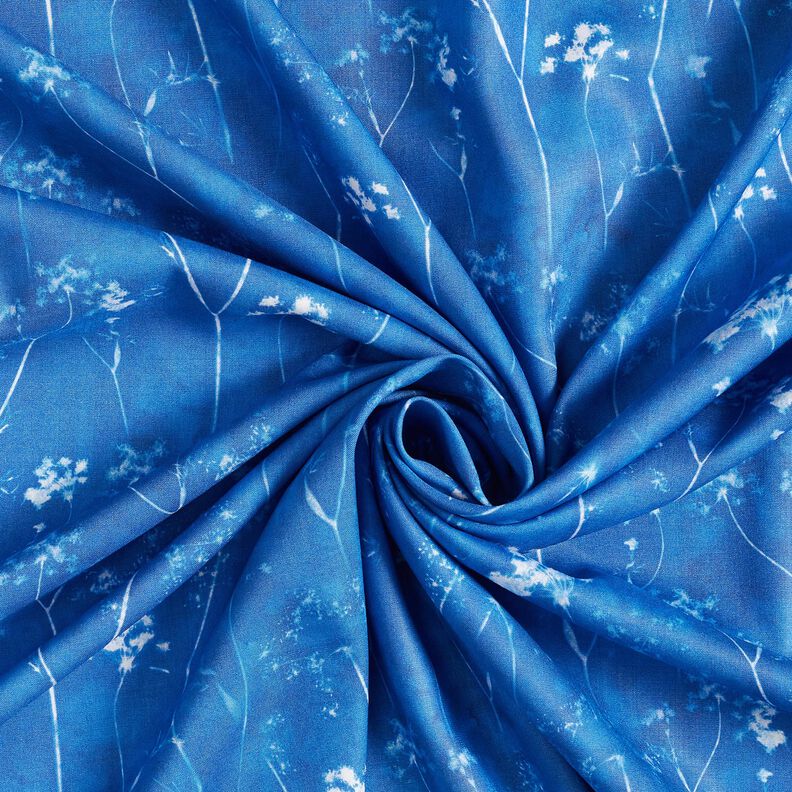 Tessuto di viscosa Soffioni – blu reale/bianco,  image number 3