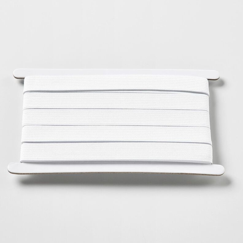 Nastro elasticizzato liscio [3 m | 15 mm] – bianco,  image number 1