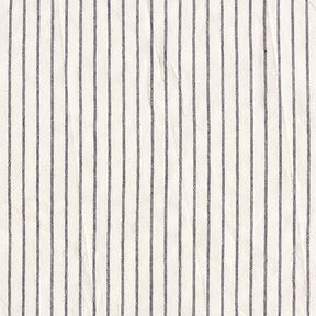 tessuto per camicette Misto cotone righe ampie – bianco lana/nero, 