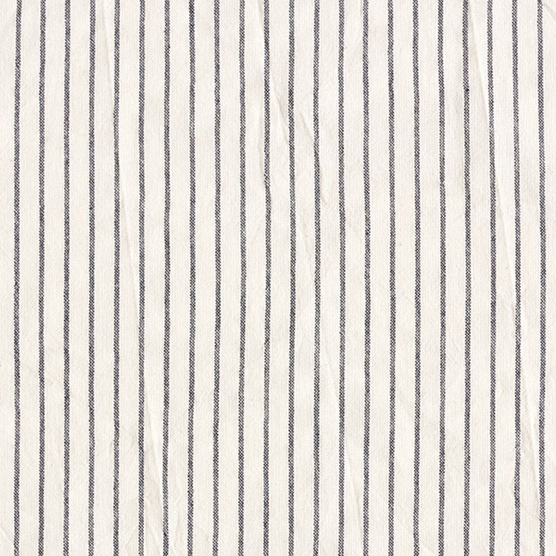 tessuto per camicette Misto cotone righe ampie – bianco lana/nero,  image number 1