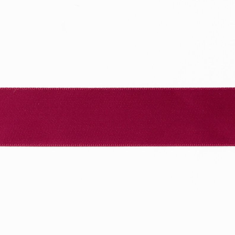 Nastro in satin [25 mm] – rosso Bordeaux,  image number 1
