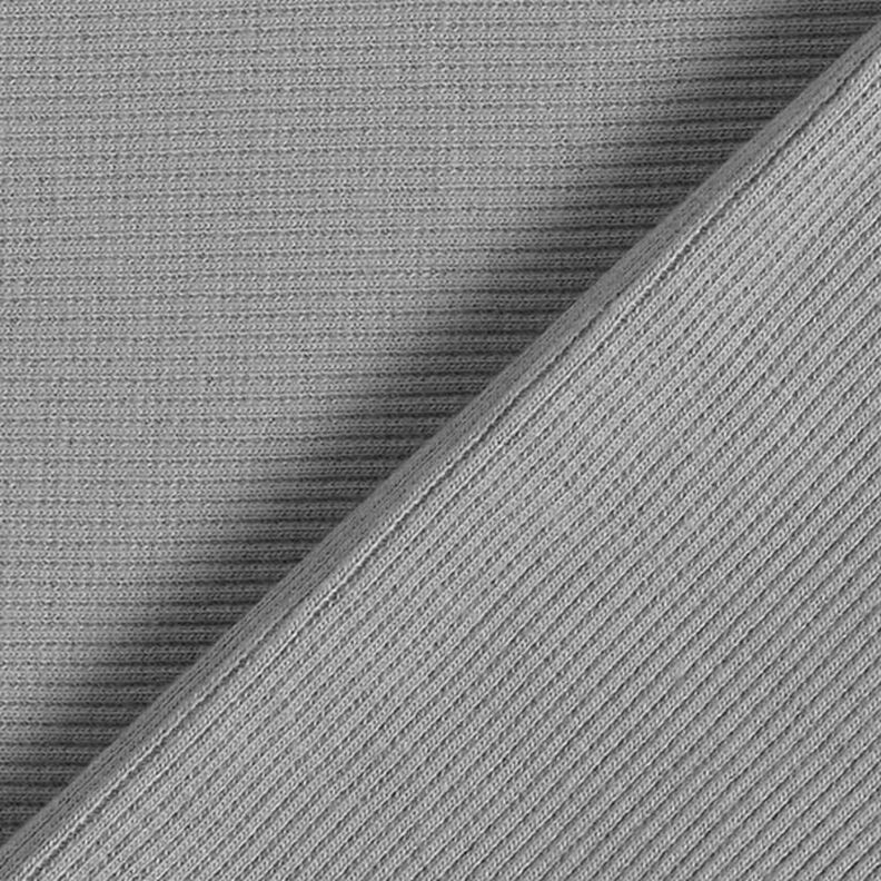 GOTS 2x2 tessuto per polsini | Tula – grigio argento,  image number 3