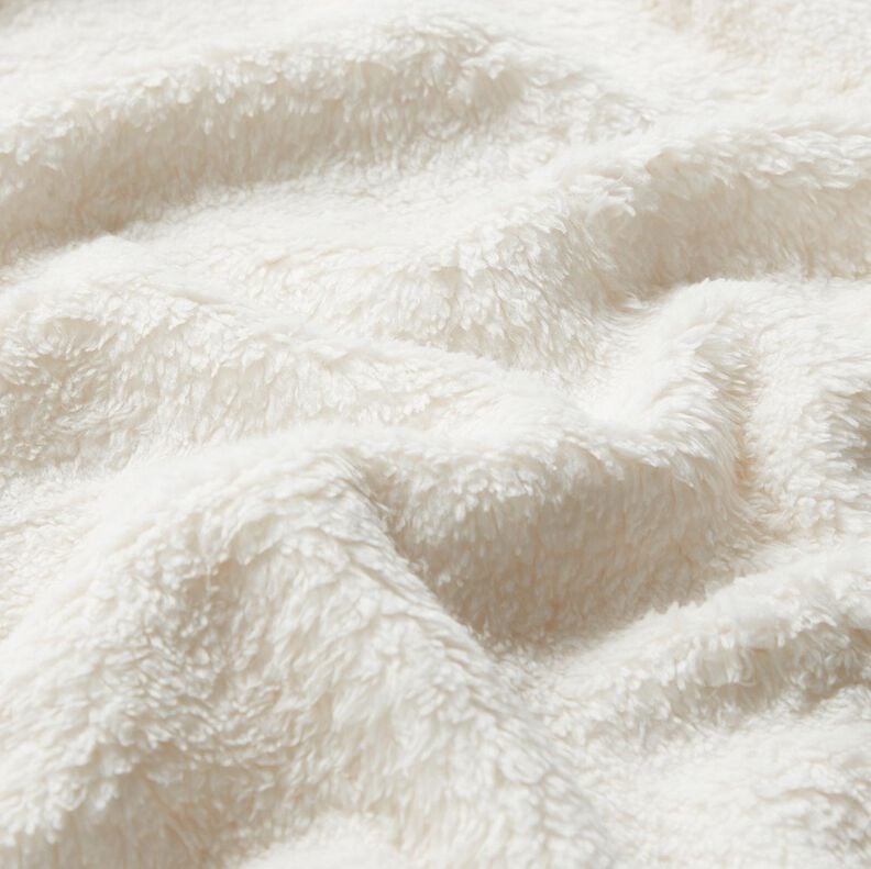 ecopelliccia Peluche tinta unita – bianco lana,  image number 2