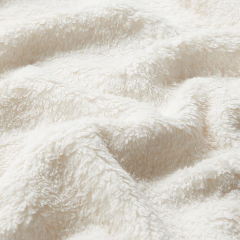 ecopelliccia Peluche tinta unita – bianco lana, image number 2