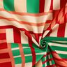 tessuto arredo mezzo panama Forme moderne – verde ginepro/rosso scuro,  thumbnail number 3
