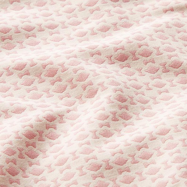 Jacquard con motivo a rombi – rosa/bianco lana,  image number 2