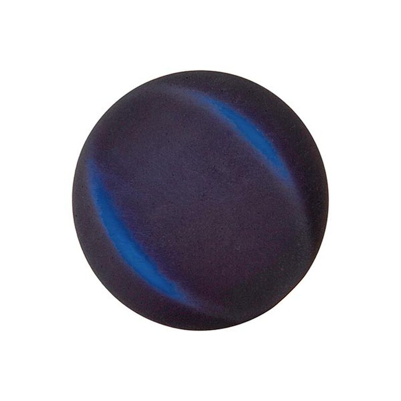 bottone in poliestere - FINTO VELLUTO - blu marino,  image number 1