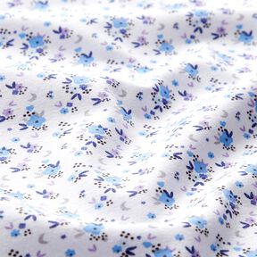 jersey di cotone Fiorellini romantici – bianco, 