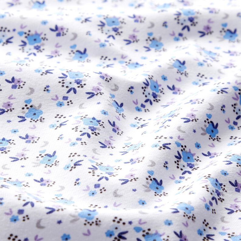 jersey di cotone Fiorellini romantici – bianco,  image number 2