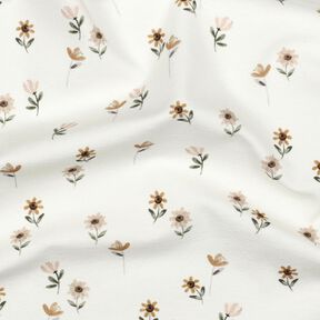 jersey di cotone Fiori graziosi stampa digitale | Poppy Fabrics – avorio/caramello, 