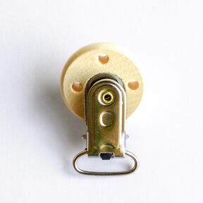 Catenella portaiuccio con clip in legno – naturale, 