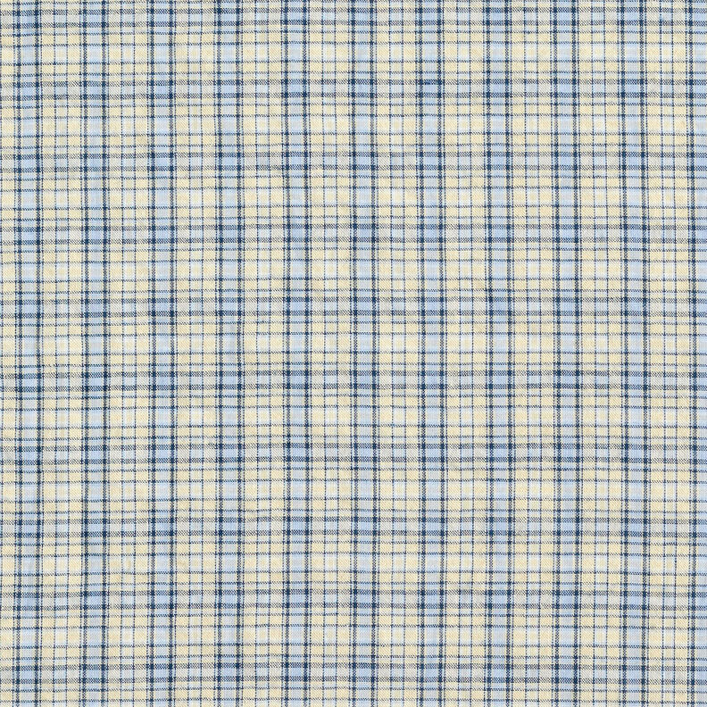 Tessuto misto cotone a quadri – mandorla/azzurro,  image number 1