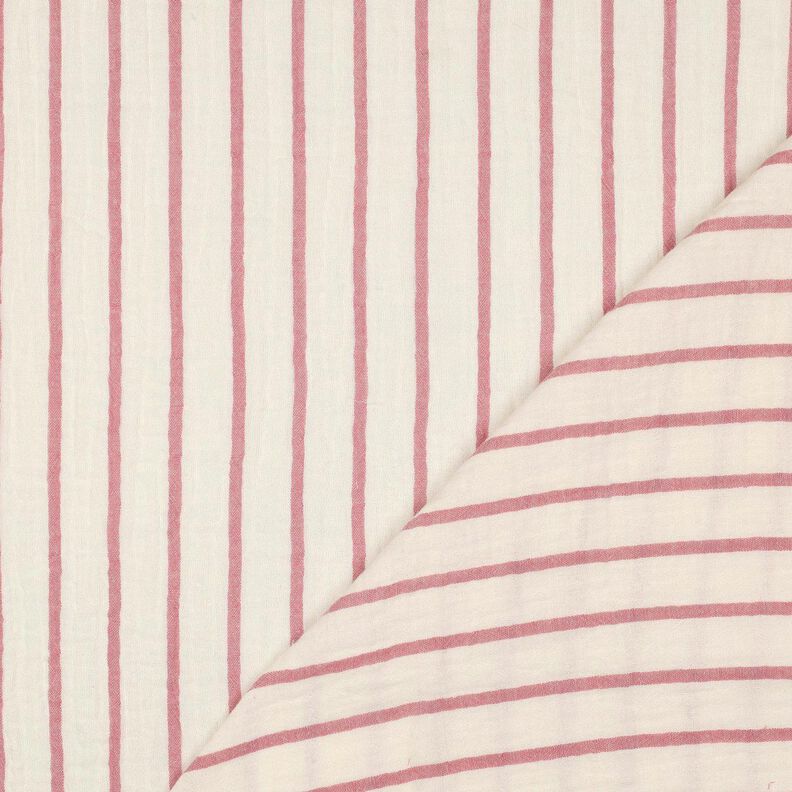 mussolina / tessuto doppio increspato Righe tinte in filo | Poppy Fabrics – violetto, image number 4
