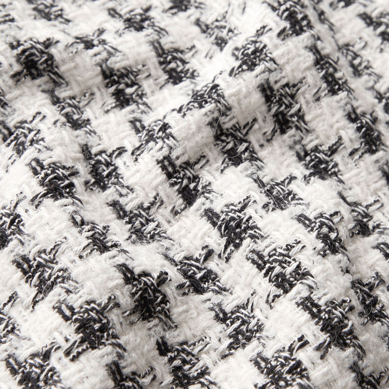 Pied de poule bouclé – nero/bianco,  image number 2