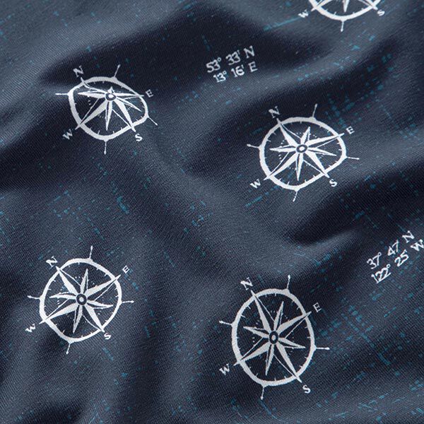 GOTS jersey di cotone bussola | Tula – blu notte, image number 2