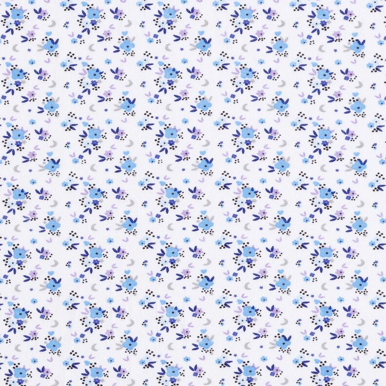 jersey di cotone Fiorellini romantici – bianco,  image number 1