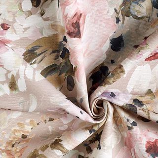 mezzo panama tessuto arredo Floris – beige/rosa, 