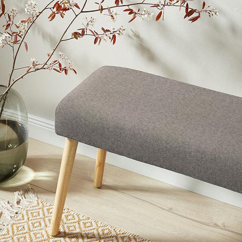 tessuto arredo, mezzo panama chambray, riciclato – nero/bianco,  image number 6