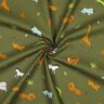 GOTS popeline di cotone animali della steppa | Poppy Fabrics – verde oliva scuro,  thumbnail number 3
