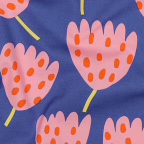 Popeline di cotone Tulips | Nerida Hansen – lilla bluastro/rosa, 