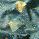 tessuto in cotone cretonne ginkgo – petrolio,  thumbnail number 2