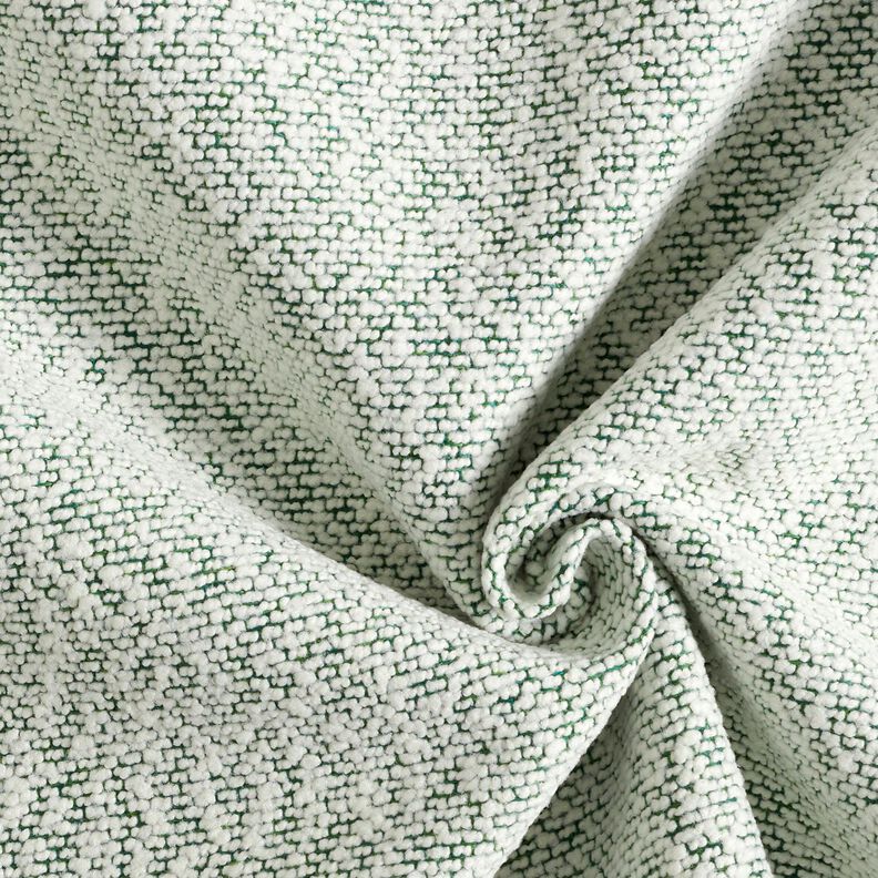tessuti da esterni Bouclé fine – verde/bianco lana,  image number 1