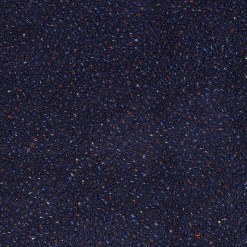 tessuto peluche tweed mélange | Poppy Fabrics – blu marino, image number 1