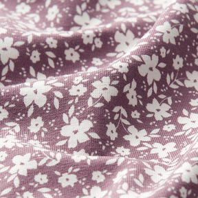 jersey di cotone Fiorellini bicolori – rosa antico scuro, 