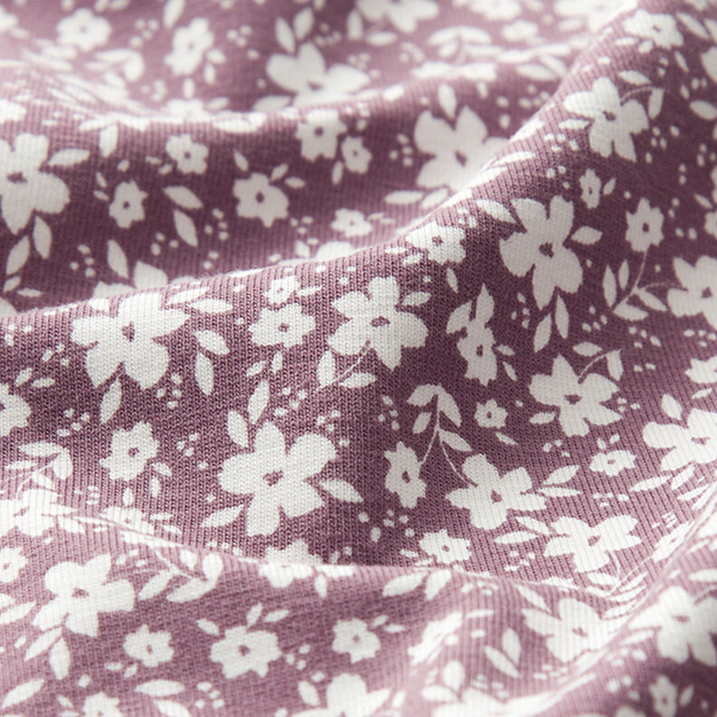 jersey di cotone Fiorellini bicolori  – rosa antico scuro,  image number 2