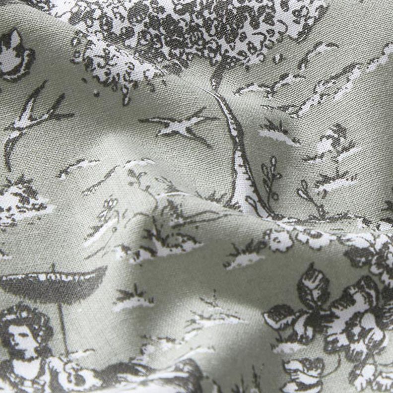 tessuto in cotone cretonne Visita al parco – canna palustre,  image number 2