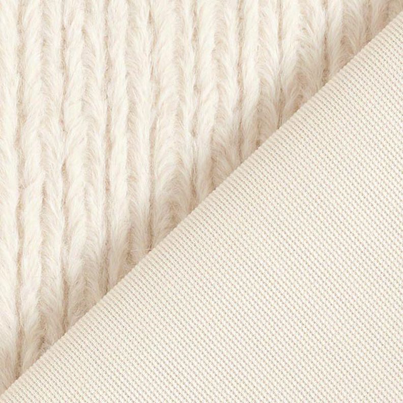 Pelliccia sintetica a maglia intrecciata – naturale,  image number 4