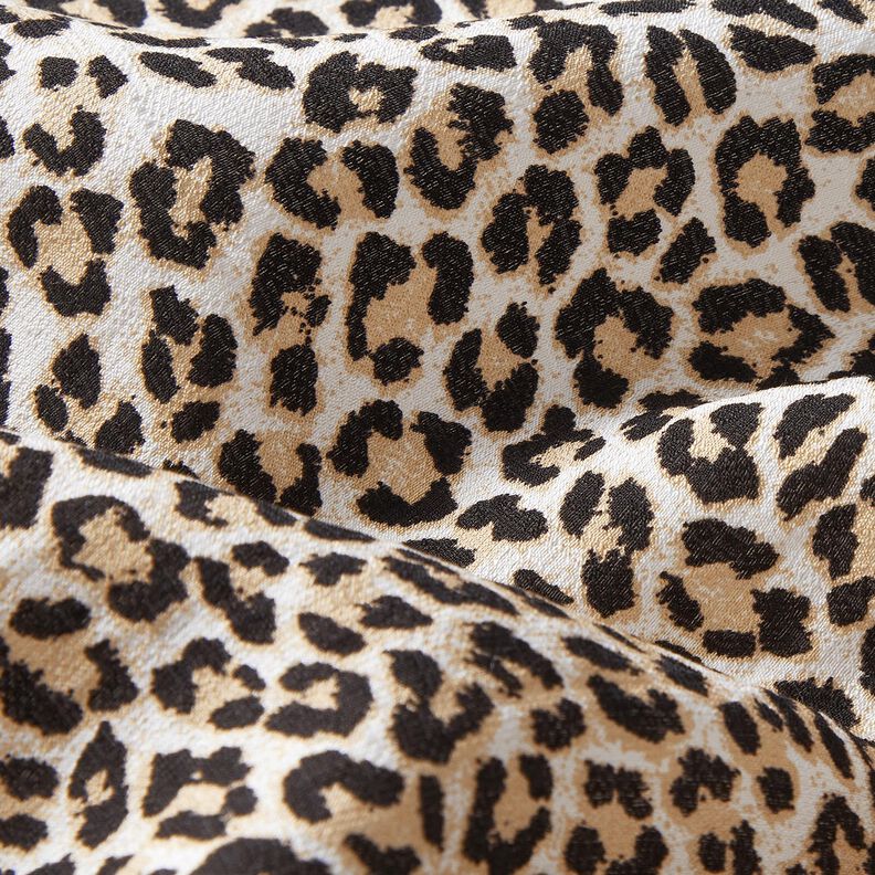 Tessuto misto viscosa con stampa leopardata – beige,  image number 2