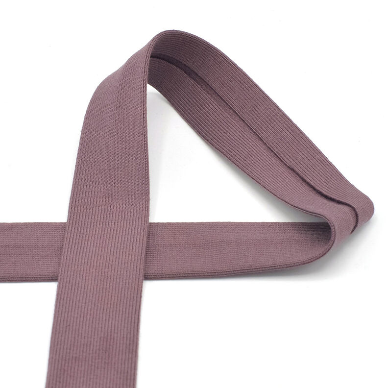 Nastro in sbieco jersey di cotone [20 mm] – melanzana,  image number 1