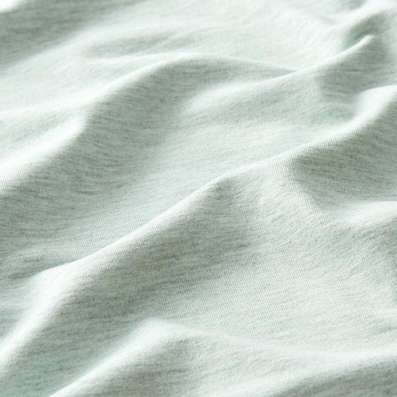 French Terry fine mélange – menta/grigio,  image number 2
