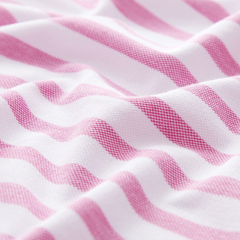 jersey piqué, righe – bianco/pink,  image number 2