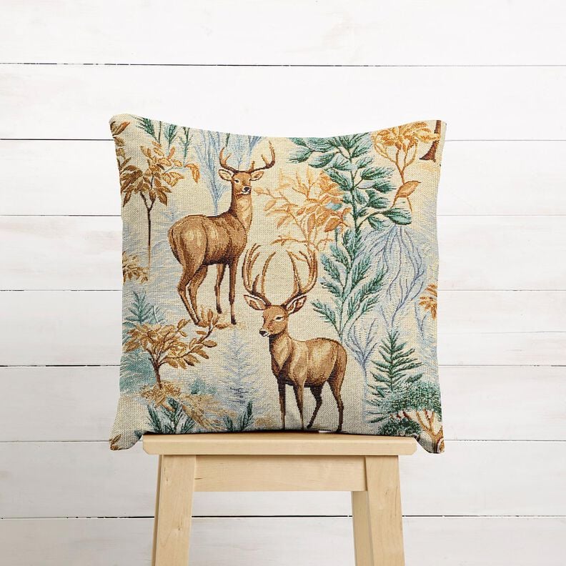 tessuto arredo gobelin Foresta autunnale &ndash; beige chiaro/verde,  image number 6