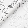 popeline di cotone Tessuto da colorare Dinosauri – bianco/nero,  thumbnail number 4