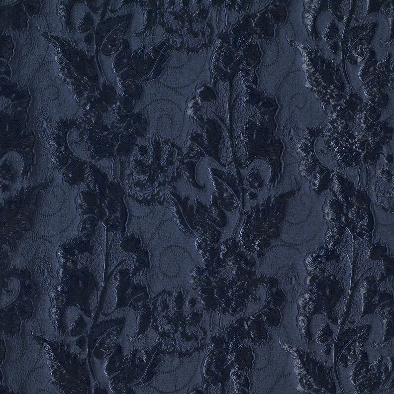 jacquard abbigliamento broccato fiori – blu marino, image number 5