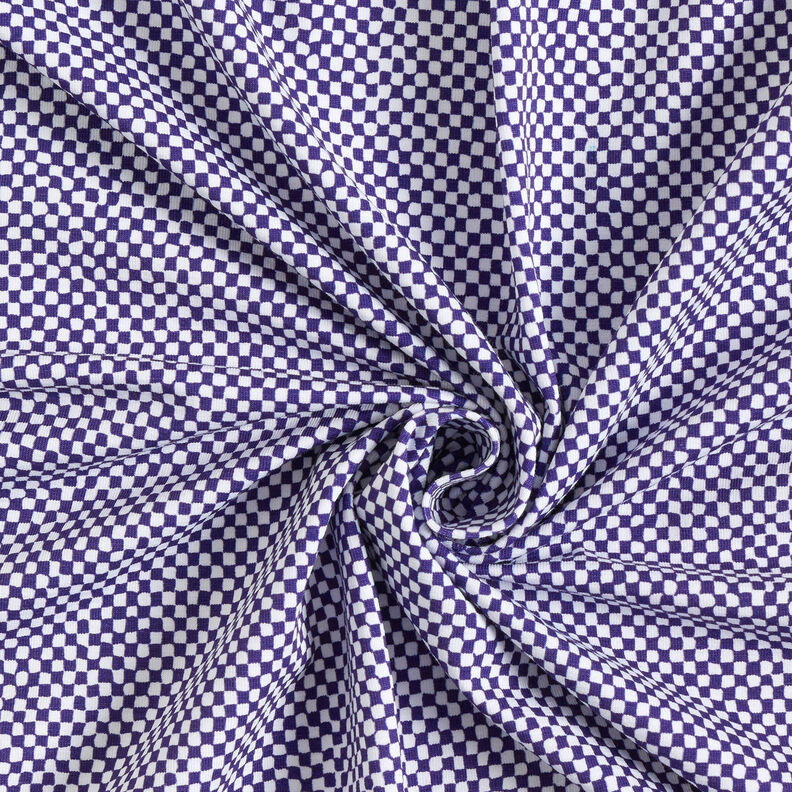 GOTS Jersey di cotone Mini quadri | TCC x LOOKS by Wolfgang Joop – lilla bluastro/bianco,  image number 5