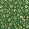 tessuto in cotone popeline Cristalli di neve – verde/oro,  thumbnail number 1