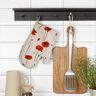 tessuto arredo mezzo panama papavero grande – rosso carminio/naturale,  thumbnail number 9
