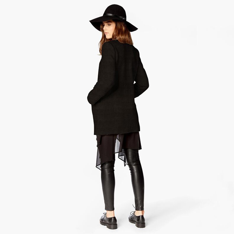 velluto a coste larghe Bubble tinta unita – nero,  image number 9