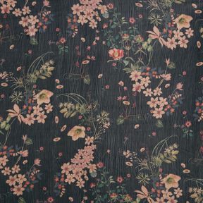 Prato fiorito in chiffon – nero | Resto 90cm, 