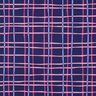popeline di cotone Quadri ondulati | Poppy Fabrics – indaco/rosa,  thumbnail number 1