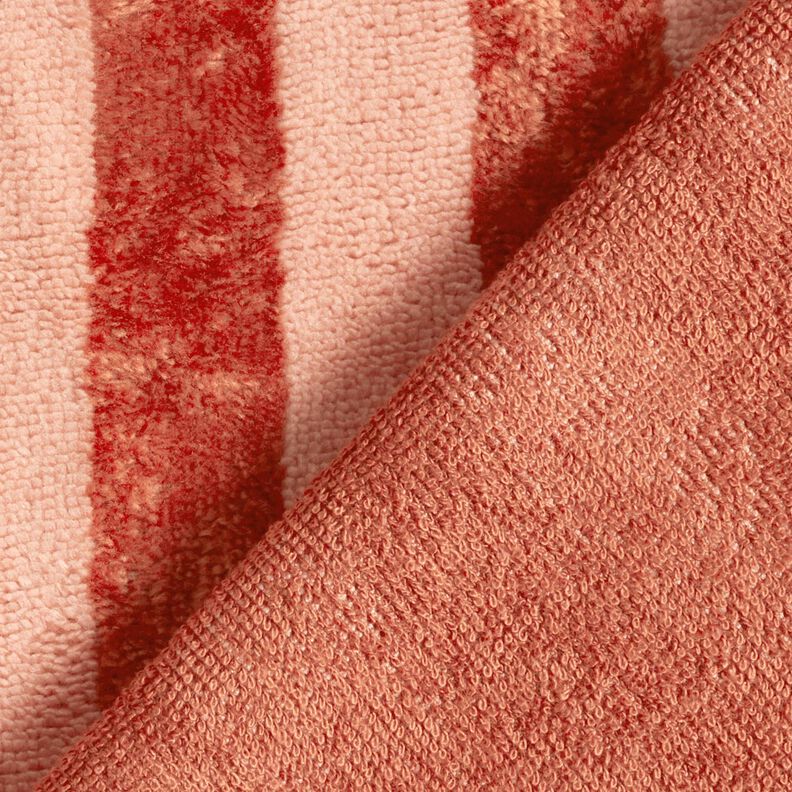 tessuto in spugna bambù Rigato – rosso/aragosta, image number 5