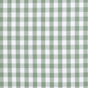 tessuto in cotone Quadro vichy 1 cm – verde salvia/bianco, 