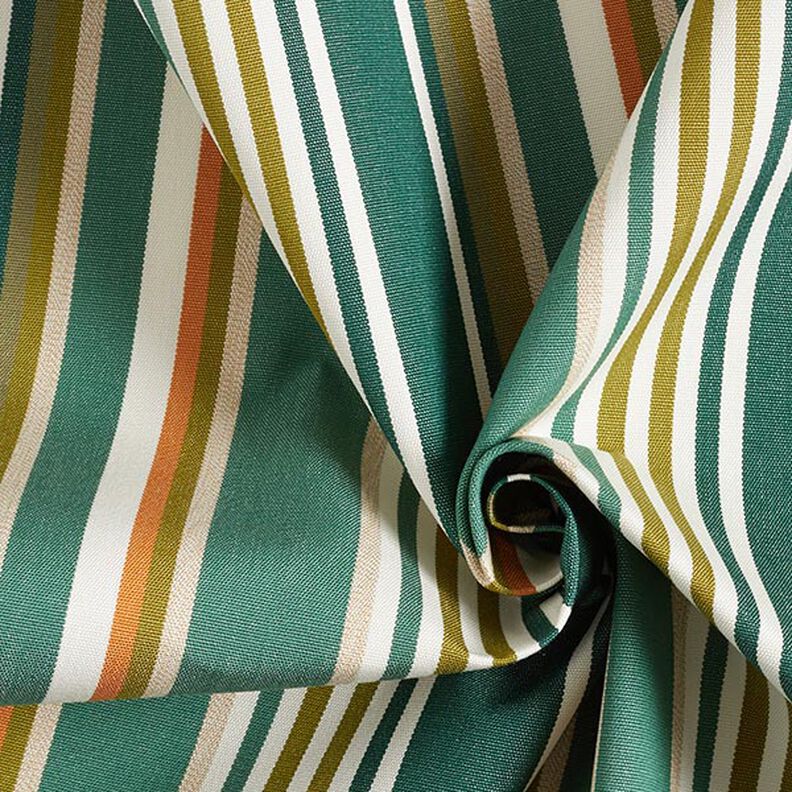 tessuto per tende da sole righe assortite – verde abete/bianco lana,  image number 4